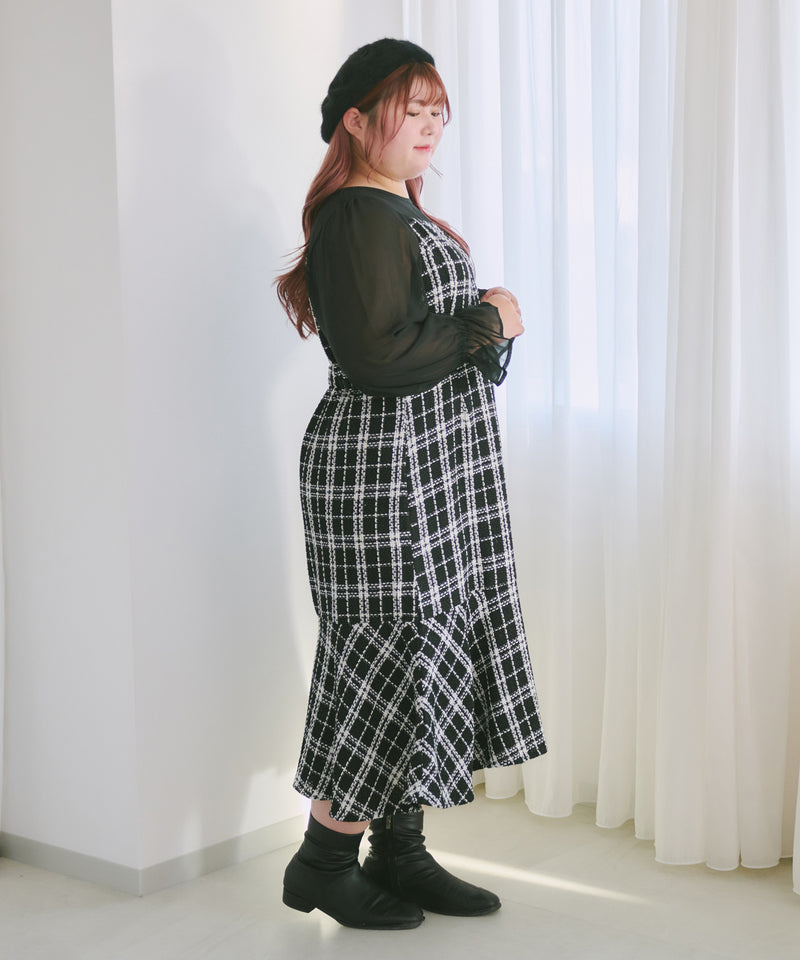 TWEED MERMAID SKIRT ONEPIECE/ツイードマーメイドスカートワンピース