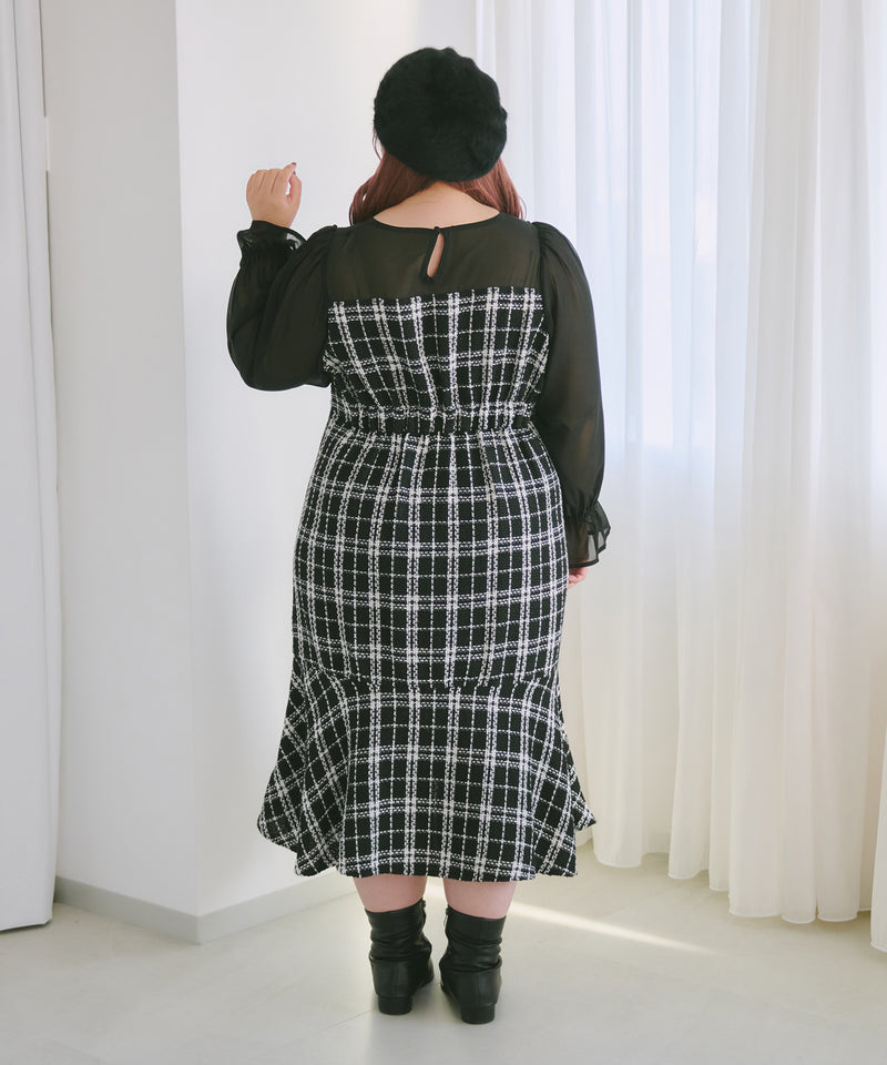 TWEED MERMAID SKIRT ONEPIECE/ツイードマーメイドスカートワンピース