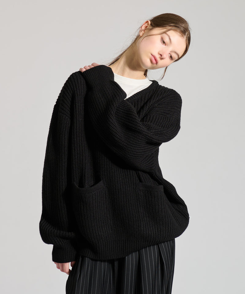 【WETTEMPT｜ウィテンプト】HENRY NECK RIB KNIT /ヘンリーネックリブニット