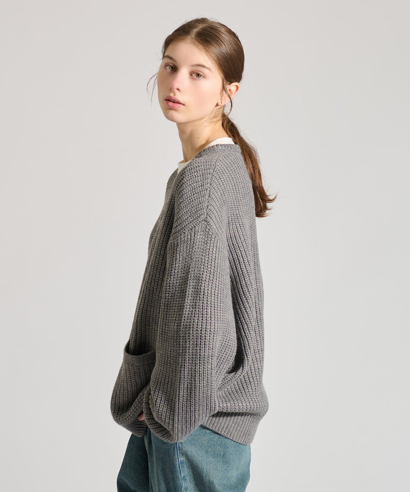 【WETTEMPT｜ウィテンプト】HENRY NECK RIB KNIT /ヘンリーネックリブニット