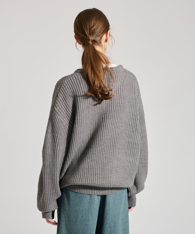 【WETTEMPT｜ウィテンプト】HENRY NECK RIB KNIT /ヘンリーネックリブニット