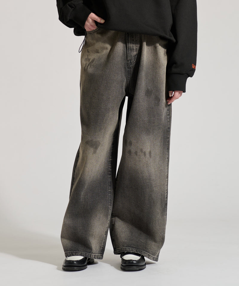 【WETTEMPT｜ウィテンプト】　GRADATION BLAST WIDE DENIM PANTS /グラデーションブラストワイドデニムパンツ