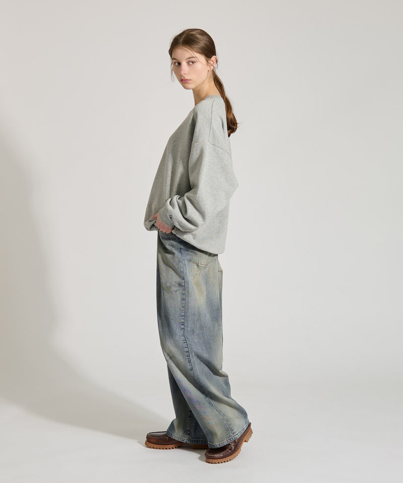 【WETTEMPT｜ウィテンプト】　GRADATION BLAST WIDE DENIM PANTS /グラデーションブラストワイドデニムパンツ