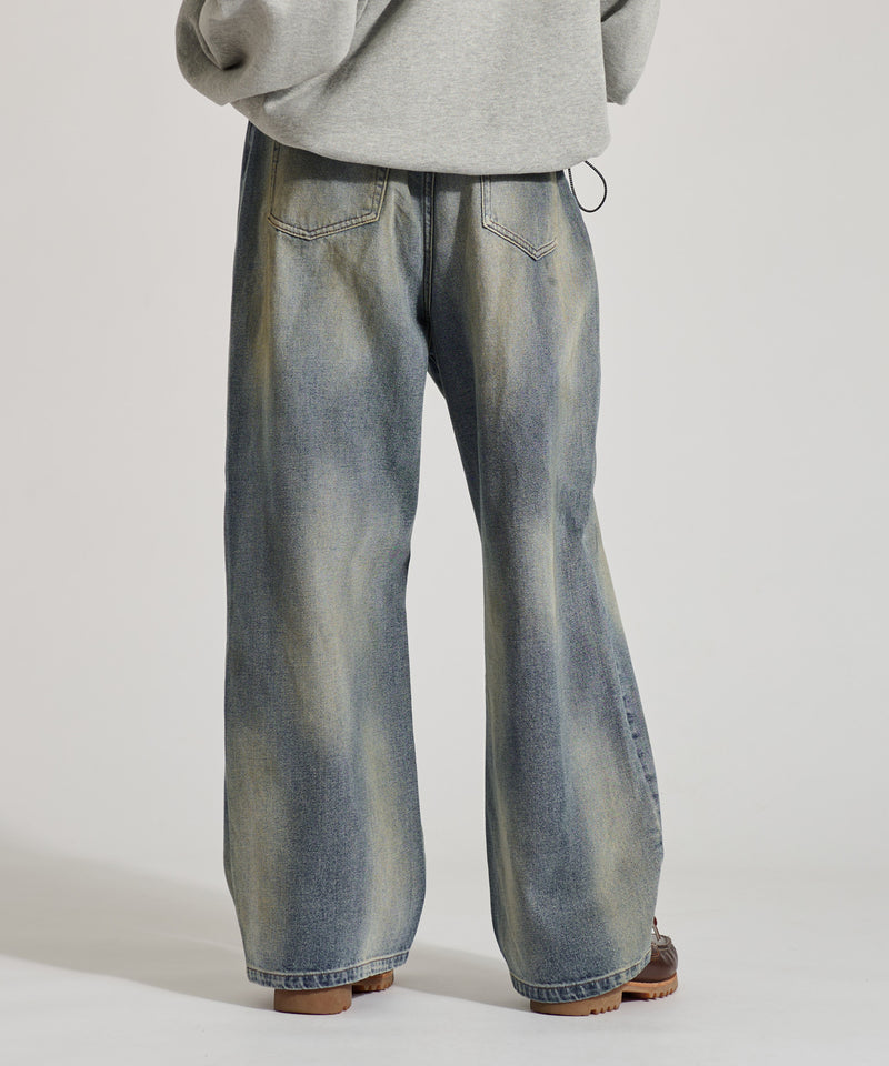 【WETTEMPT｜ウィテンプト】　GRADATION BLAST WIDE DENIM PANTS /グラデーションブラストワイドデニムパンツ