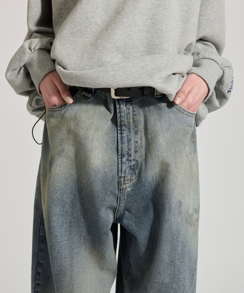 【WETTEMPT｜ウィテンプト】　GRADATION BLAST WIDE DENIM PANTS /グラデーションブラストワイドデニムパンツ