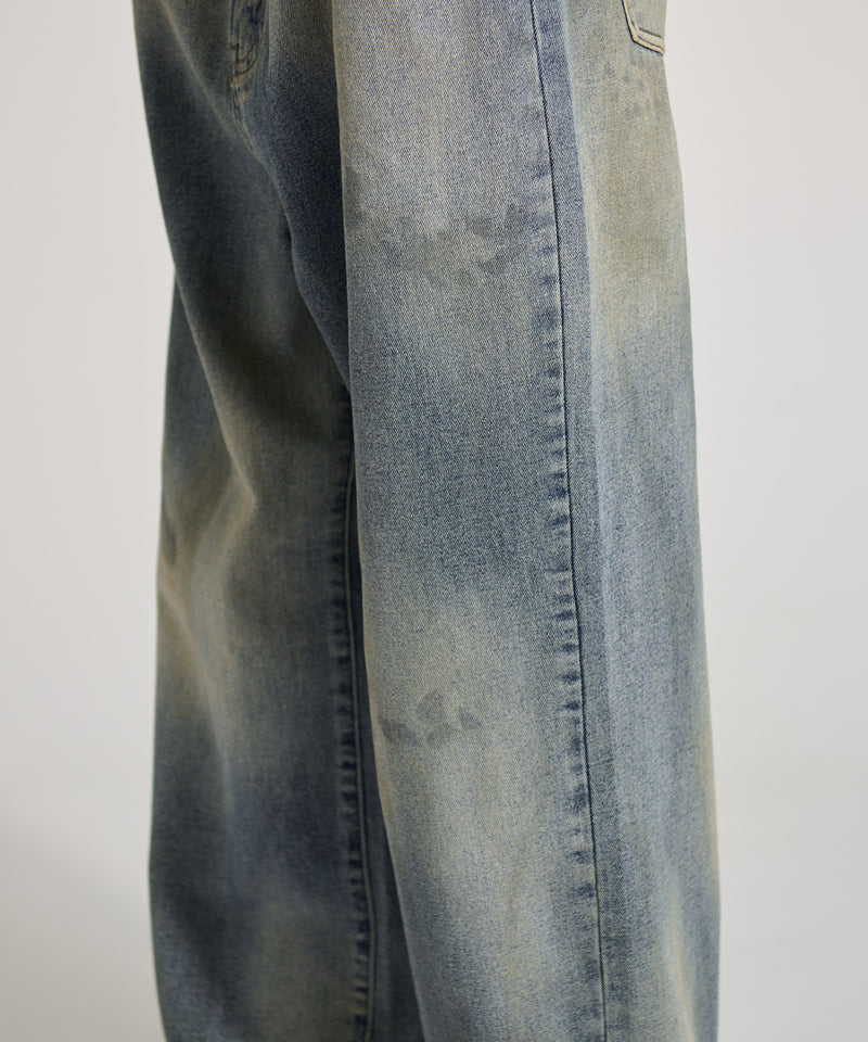 【WETTEMPT｜ウィテンプト】　GRADATION BLAST WIDE DENIM PANTS /グラデーションブラストワイドデニムパンツ