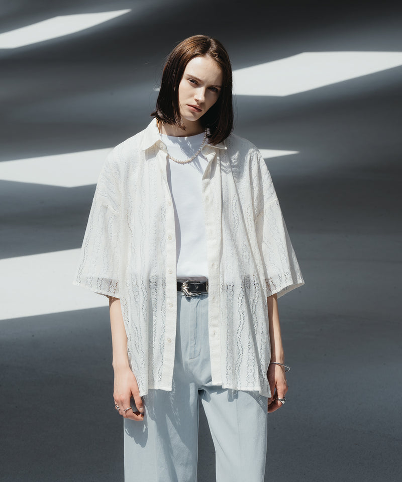 LACE SHEER REGULAR SHIRT/レースシアーレギュラーシャツ