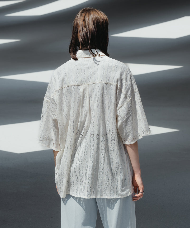 LACE SHEER REGULAR SHIRT/レースシアーレギュラーシャツ
