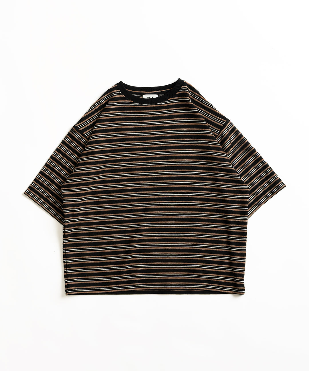 t8【MSGM】ボーダーフリンジクルーネックTシャツ/マルチカラー t8【MSGM】ボーダーフリンジクルーネックTシャツ/マルチカラーΩ