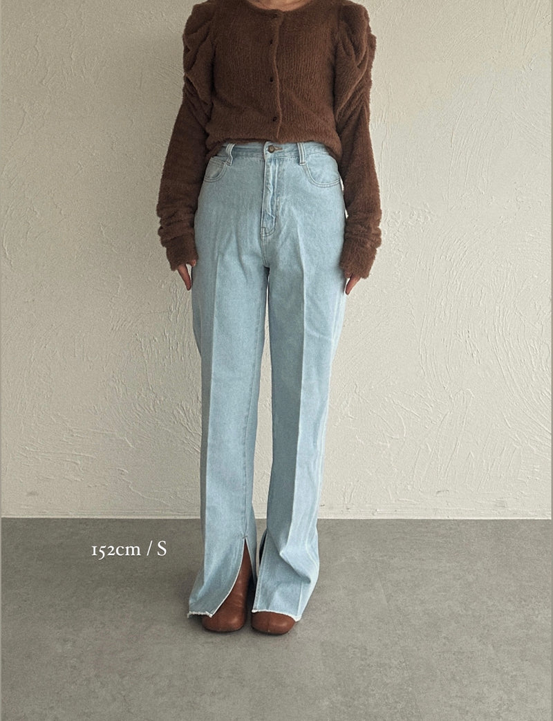 slit straight denim / スリットストレートデニム