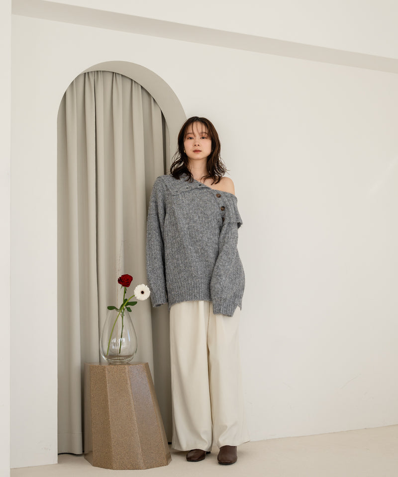 one shoulder knit / ワンショルダーニット