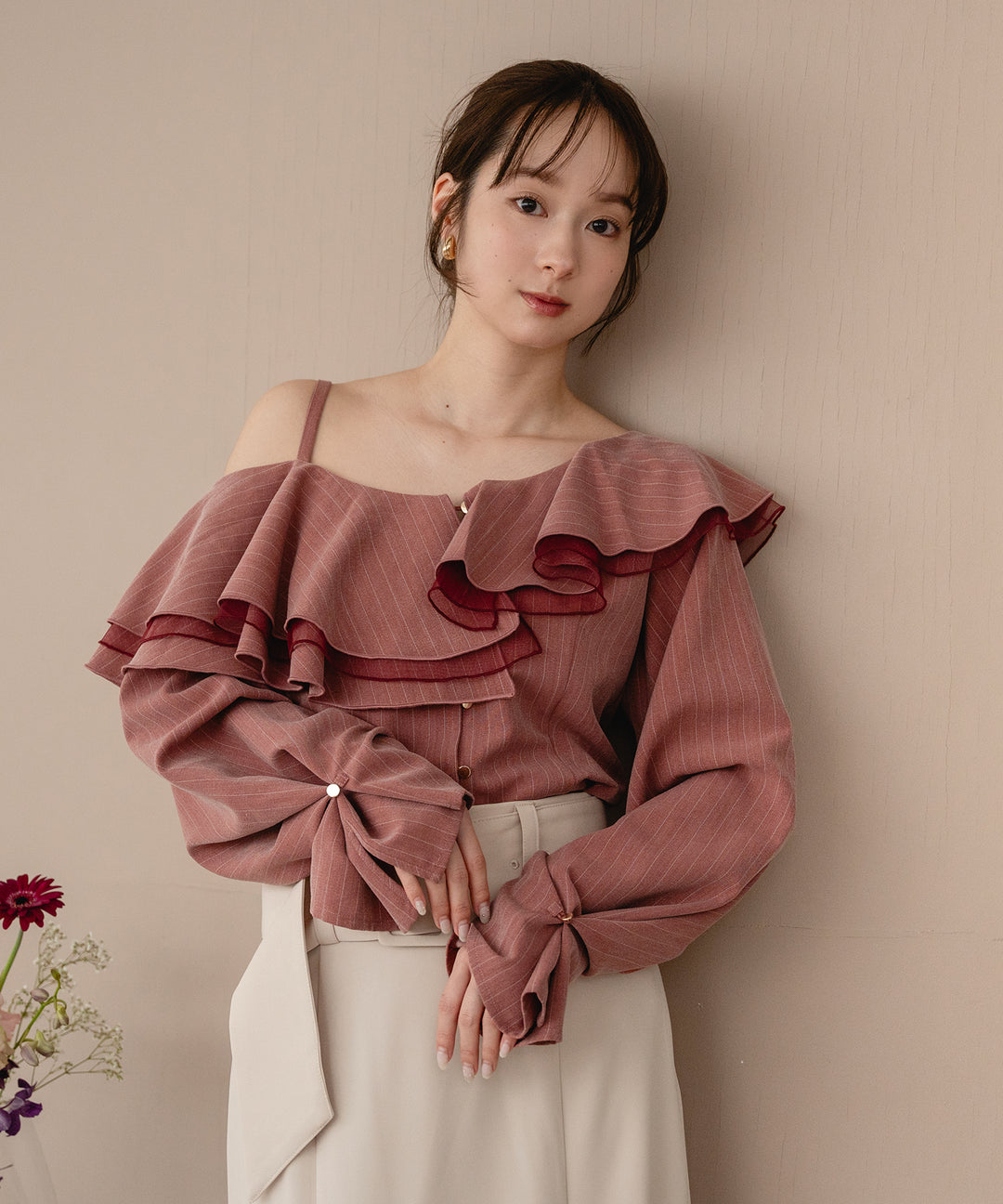 【完売商品】GlamLips Volume Frill ワンショルダーOP Volume Frill ワンショルダー ワンピース