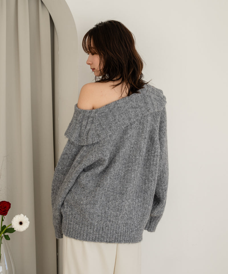 one shoulder knit / ワンショルダーニット