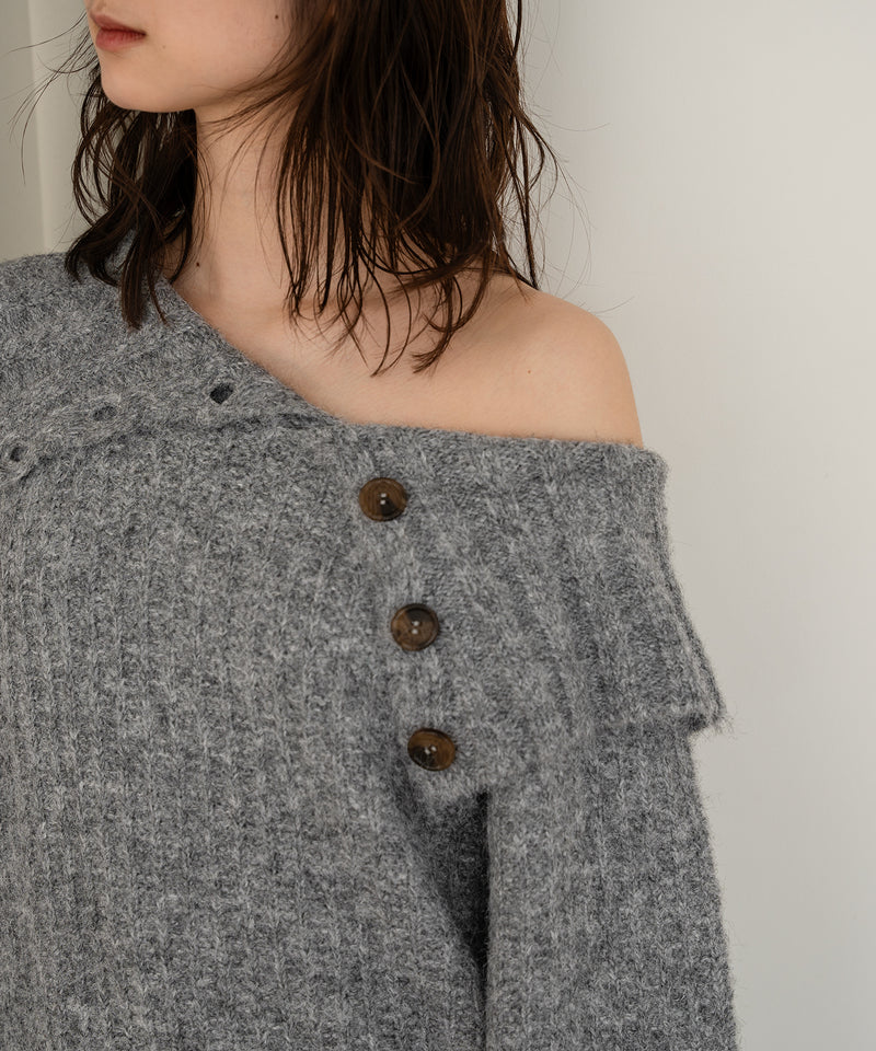 one shoulder knit / ワンショルダーニット