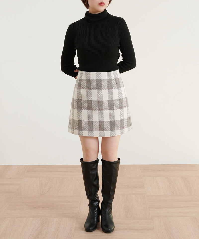 【imyuu】Big Gingham Mini Skirt / ビッグギンガムチェック ミニスカート