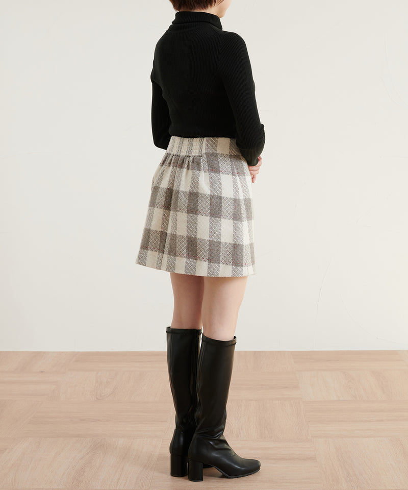 【imyuu】Big Gingham Mini Skirt / ビッグギンガムチェック ミニスカート