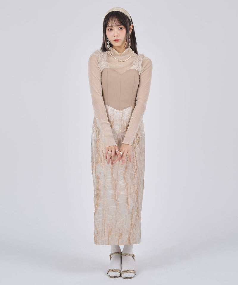 【by manato】Jacquard Cami Dress / ジャガードキャミソールドレス