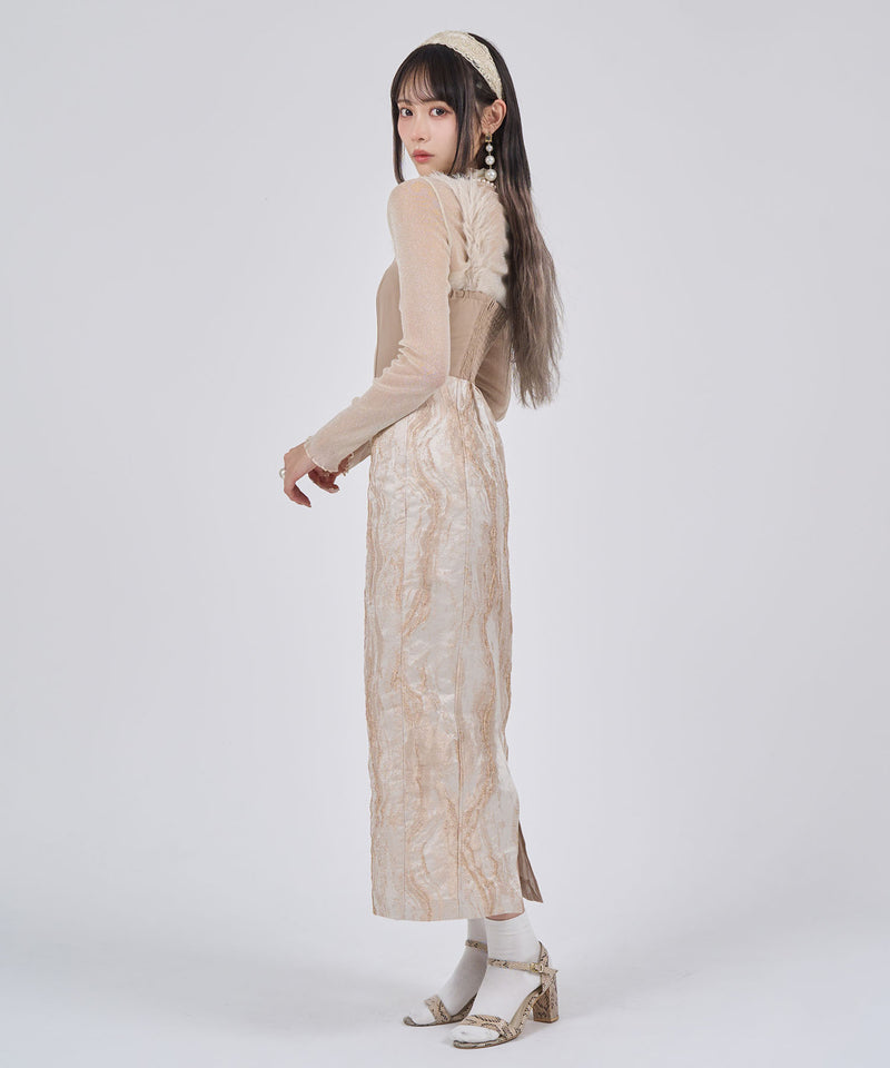 【by manato】Jacquard Cami Dress / ジャガードキャミソールドレス