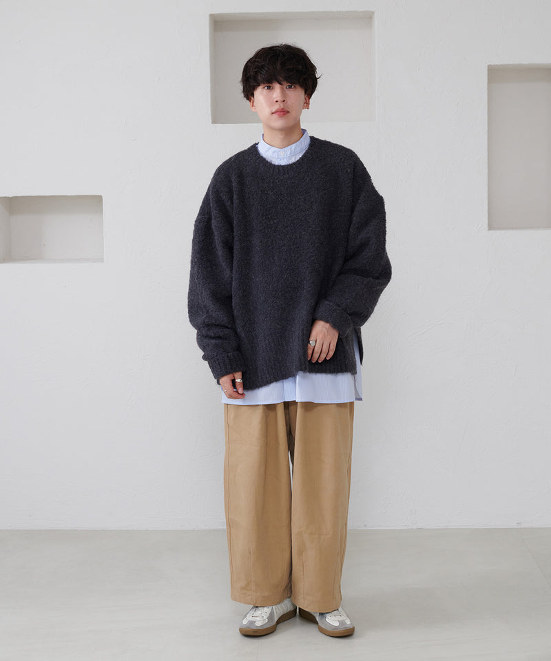 【by 真柴 諒】 boucle knit pullover / ブークレニットプルオーバー