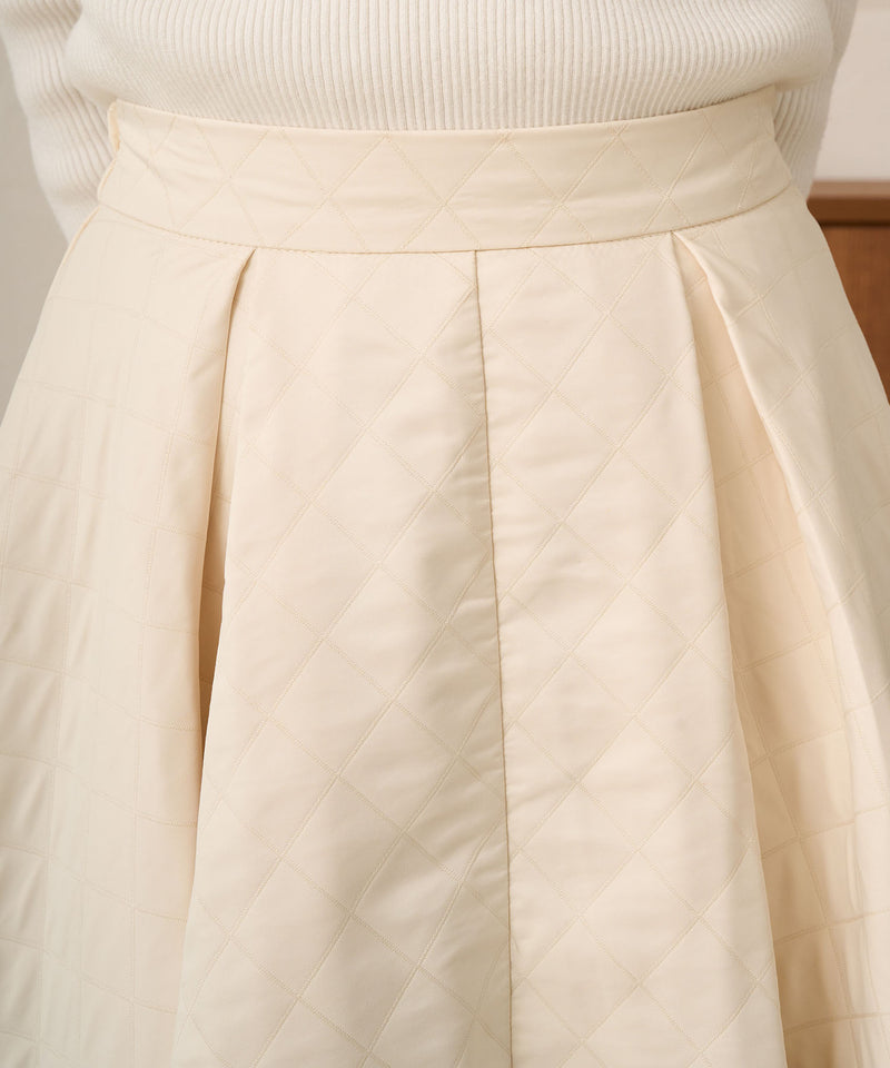 【imyuu】Quilting Flare Skirt / キルティングフレアースカート
