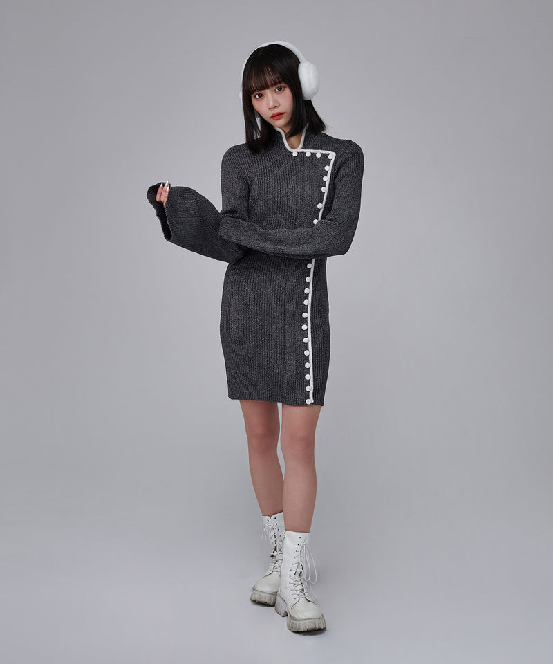 【by manato】 China Line KNIT Dress