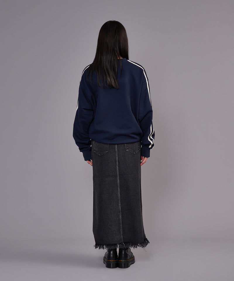 【by KANU】Long Ripped Denim Skirt