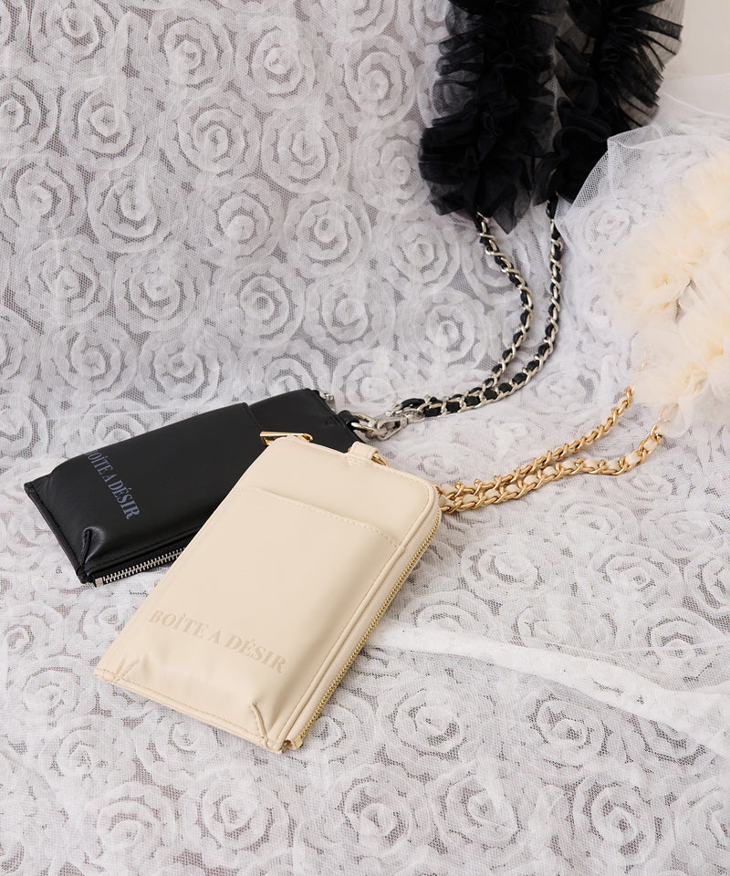 smartphone tulle chain shoulder / スマホチュールチェーンショルダー