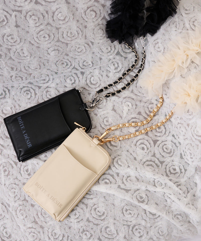 smartphone tulle chain shoulder / スマホチュールチェーンショルダー