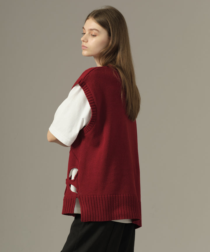 selleglant｜セレグランテ】FLOWER HOLE SUMMER KNIT VEST