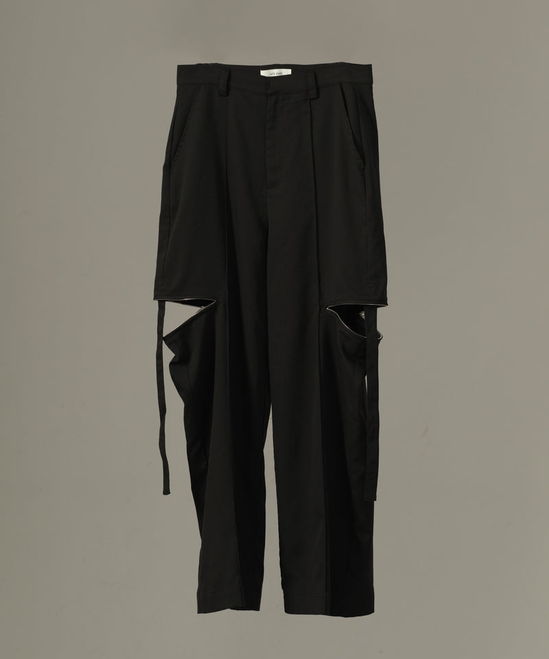 【selleglant｜セレグランテ】SIDE ZIP CODE WIDE PANTS/サイドジップコードワイドパンツ