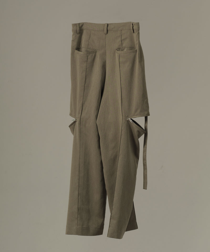 【selleglant｜セレグランテ】SIDE ZIP CODE WIDE PANTS/サイドジップコードワイドパンツ