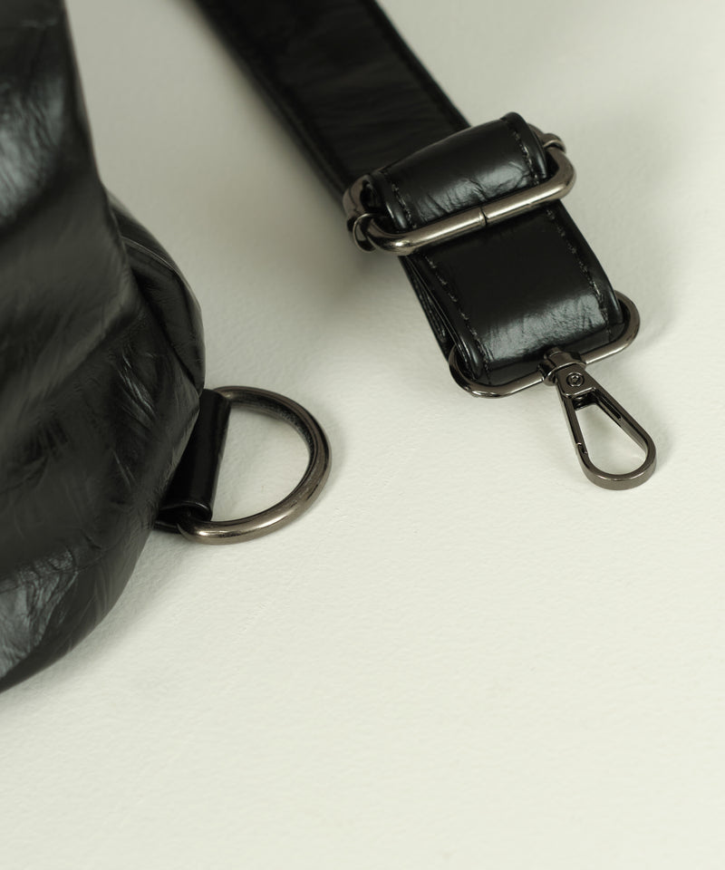 【selleglant｜セレグランテ】2WAY DESIGN ZIP FAKE LEATHER BAG/2WAYデザインジップフェイクレザーバッグ