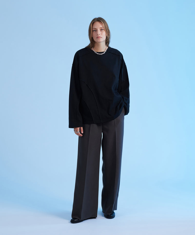 【selleglant｜セレグランテ】WIDE STRAIGHT CUTOFF PANTS/ワイドストレートカットオフパンツ