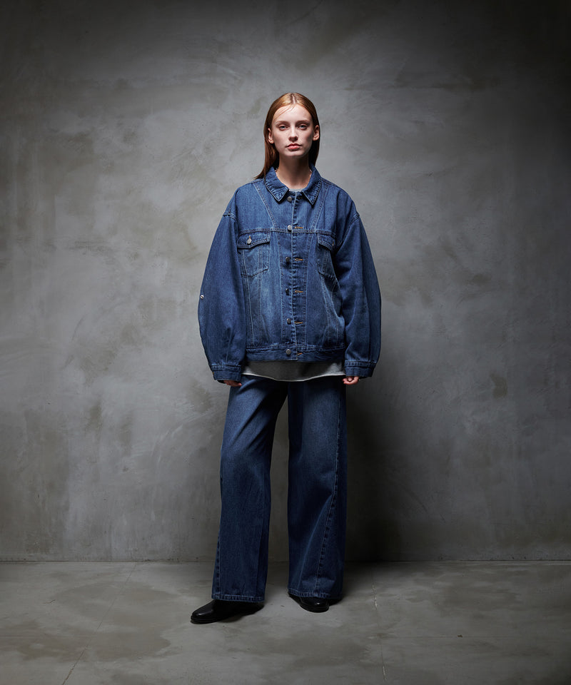 【selleglant｜セレグランテ】WASH DENIM TRANSFORM JACKET/ウォッシュデニムトランスフォームジャケット