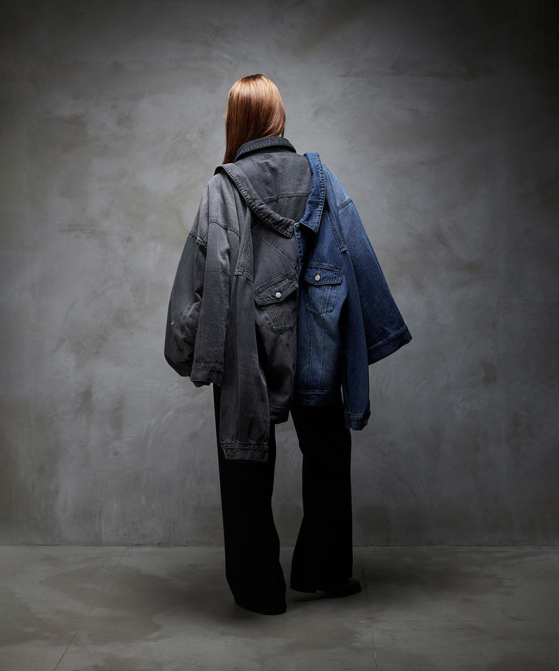 【selleglant｜セレグランテ】WASH DENIM TRANSFORM JACKET/ウォッシュデニムトランスフォームジャケット