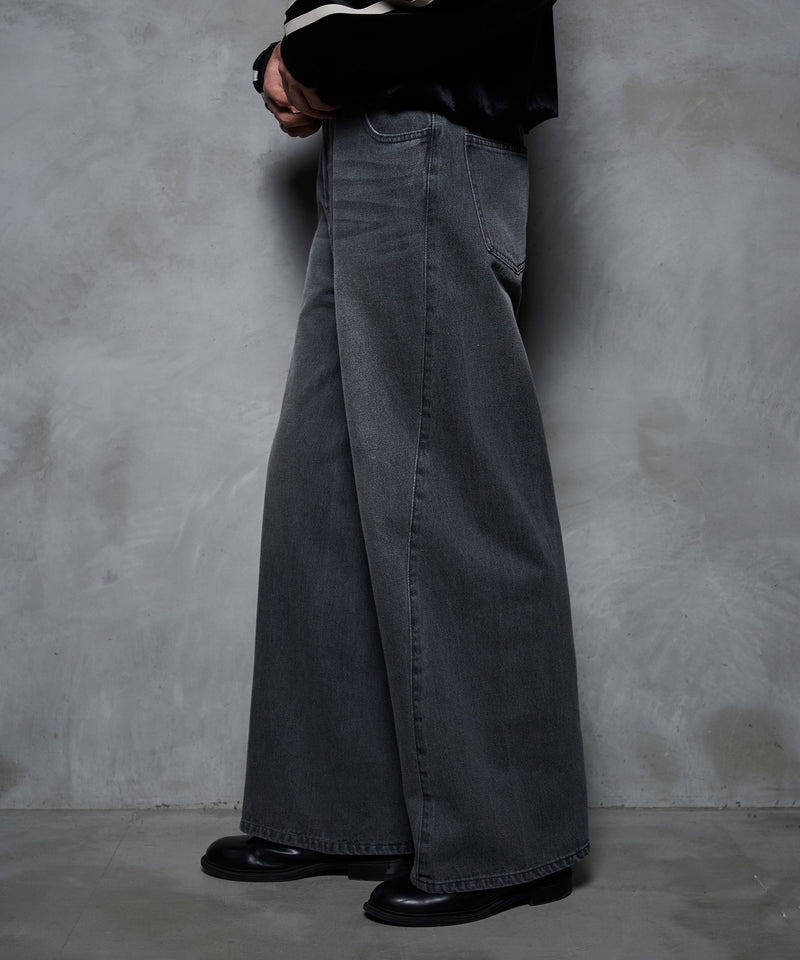 【selleglant｜セレグランテ】WASH CURVE DENIM PANTS/ウォッシュカーブデニムパンツ