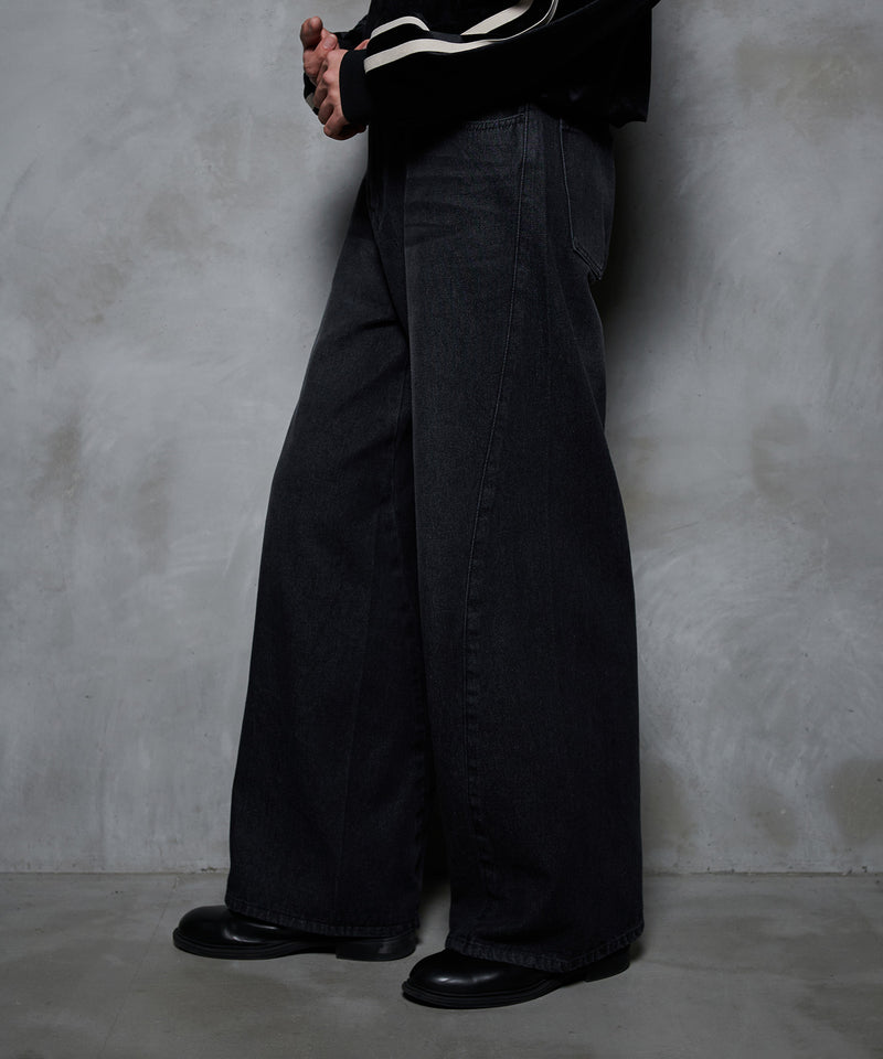 【selleglant｜セレグランテ】WASH CURVE DENIM PANTS/ウォッシュカーブデニムパンツ