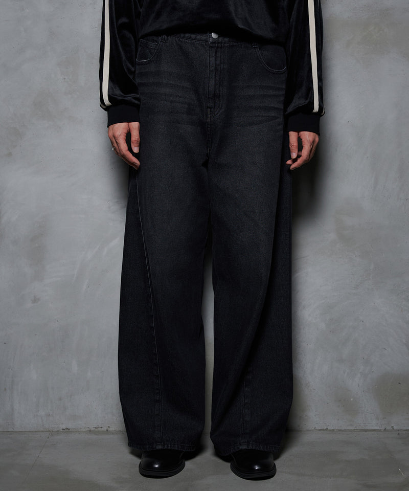 【selleglant｜セレグランテ】WASH CURVE DENIM PANTS/ウォッシュカーブデニムパンツ