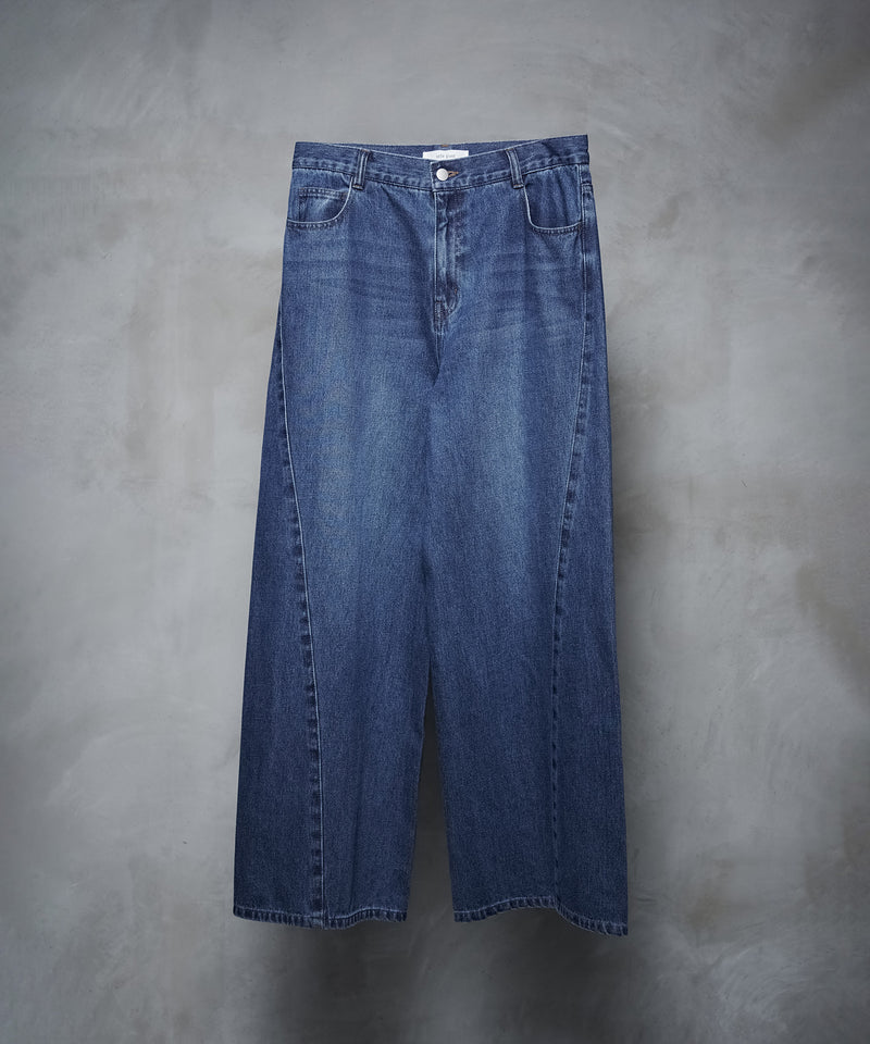 【selleglant｜セレグランテ】WASH CURVE DENIM PANTS/ウォッシュカーブデニムパンツ