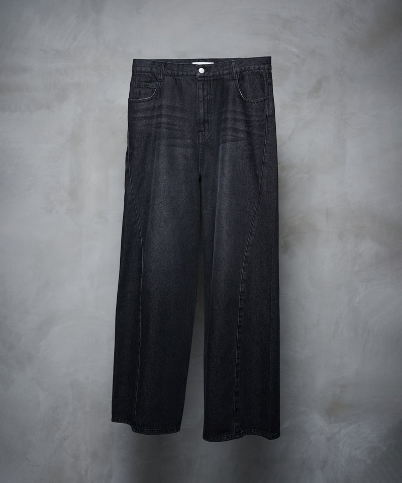 【selleglant｜セレグランテ】WASH CURVE DENIM PANTS/ウォッシュカーブデニムパンツ