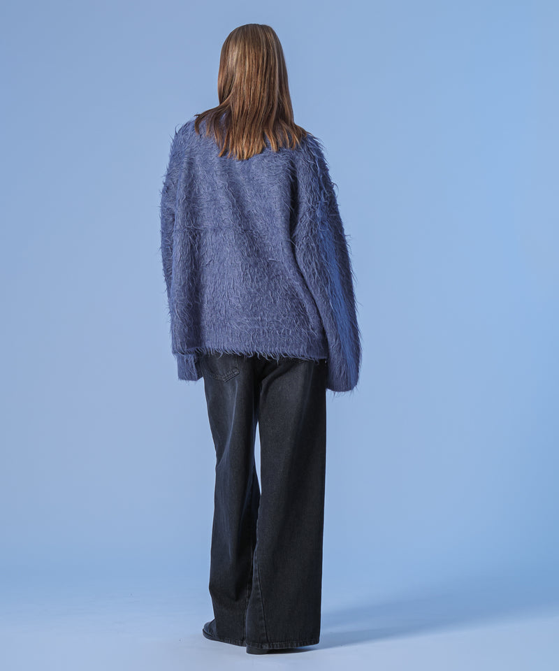 新色追加【selleglant｜セレグランテ】LONG SLEEVE WOOL MIXED SHAGGY KNIT / ロングスリーブウール混シャギーニット