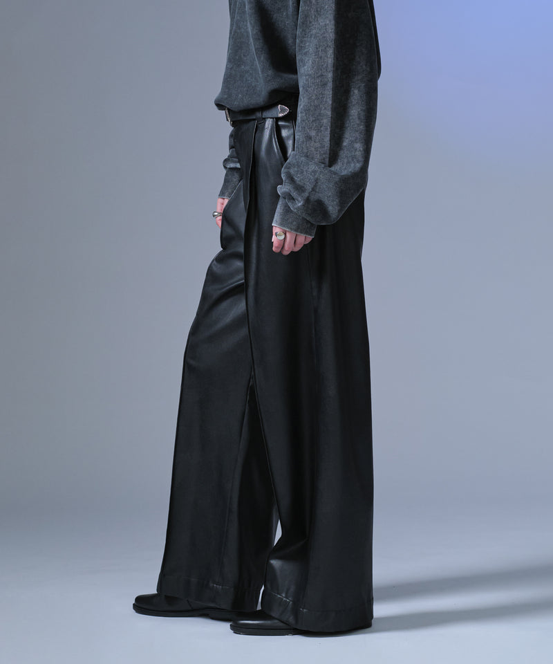 【selleglant｜セレグランテ】CENTER SEAM TUCK WIDE PANTS/センターシームタックワイドパンツ