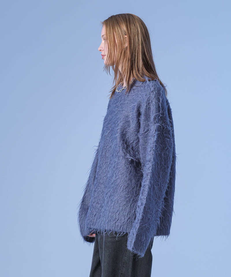 新色追加【selleglant｜セレグランテ】LONG SLEEVE WOOL MIXED SHAGGY KNIT / ロングスリーブウール混シャギーニット