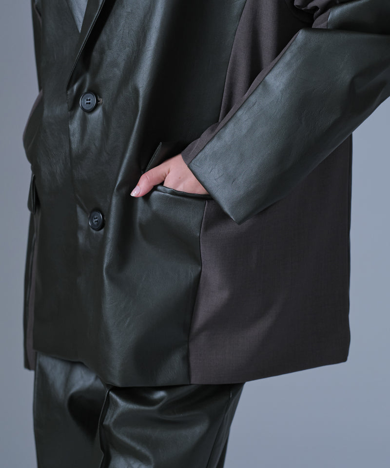 【selleglant｜セレグランテ】TAILORED SWITCHING JACKET/テーラードスイッチングジャケット