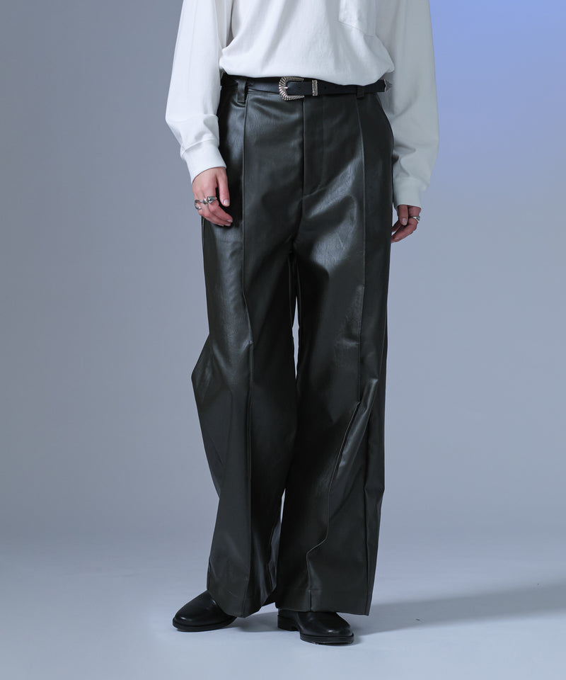 【selleglant｜セレグランテ】CENTER SEAM TUCK WIDE PANTS/センターシームタックワイドパンツ