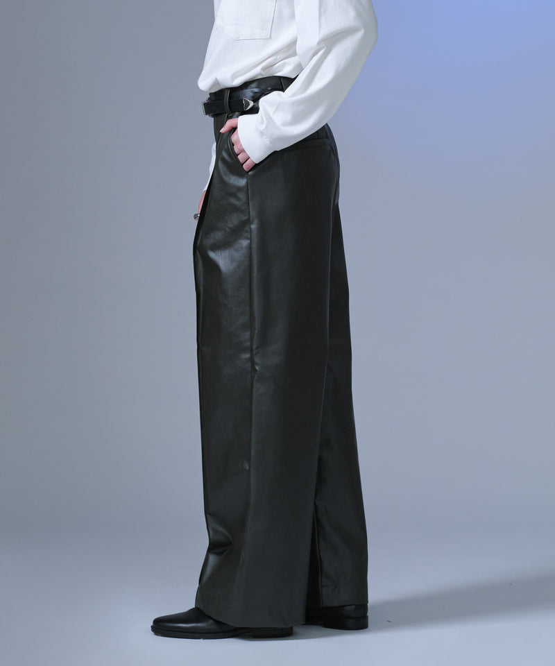 【selleglant｜セレグランテ】CENTER SEAM TUCK WIDE PANTS/センターシームタックワイドパンツ