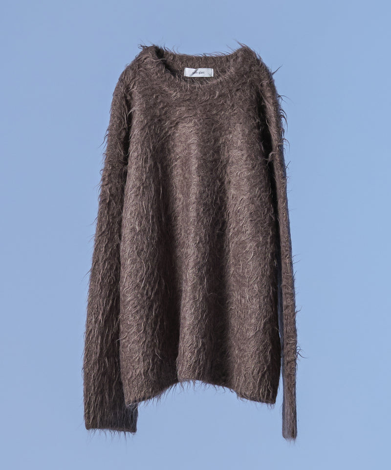 新色追加【selleglant｜セレグランテ】LONG SLEEVE WOOL MIXED SHAGGY KNIT / ロングスリーブウール混シャギーニット