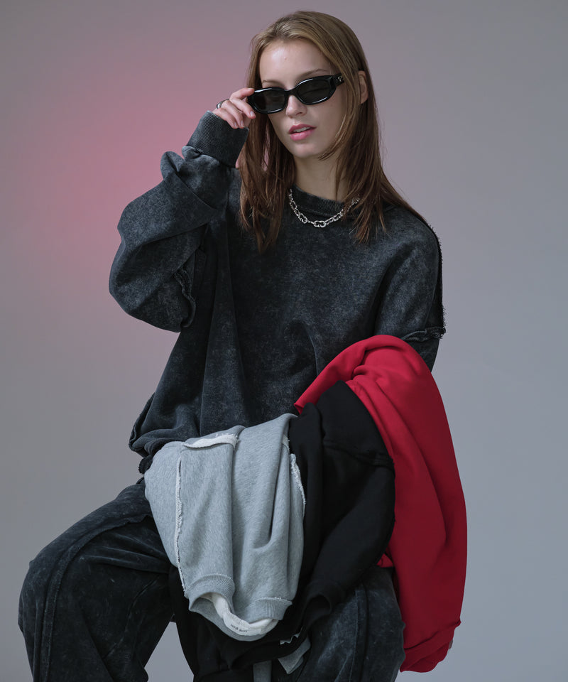 【新色追加】【selleglant｜セレグランテ】INSIDEOUT PULLOVER SWEATSHIRT/インサイドアウトプルオーバースウェット