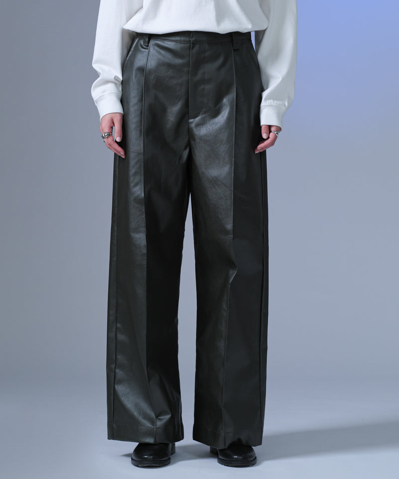 【selleglant｜セレグランテ】CENTER SEAM TUCK WIDE PANTS/センターシームタックワイドパンツ