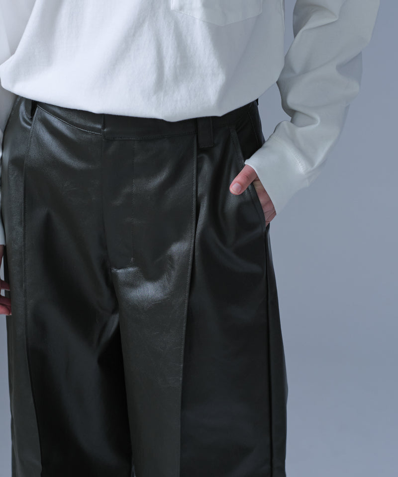 【selleglant｜セレグランテ】CENTER SEAM TUCK WIDE PANTS/センターシームタックワイドパンツ